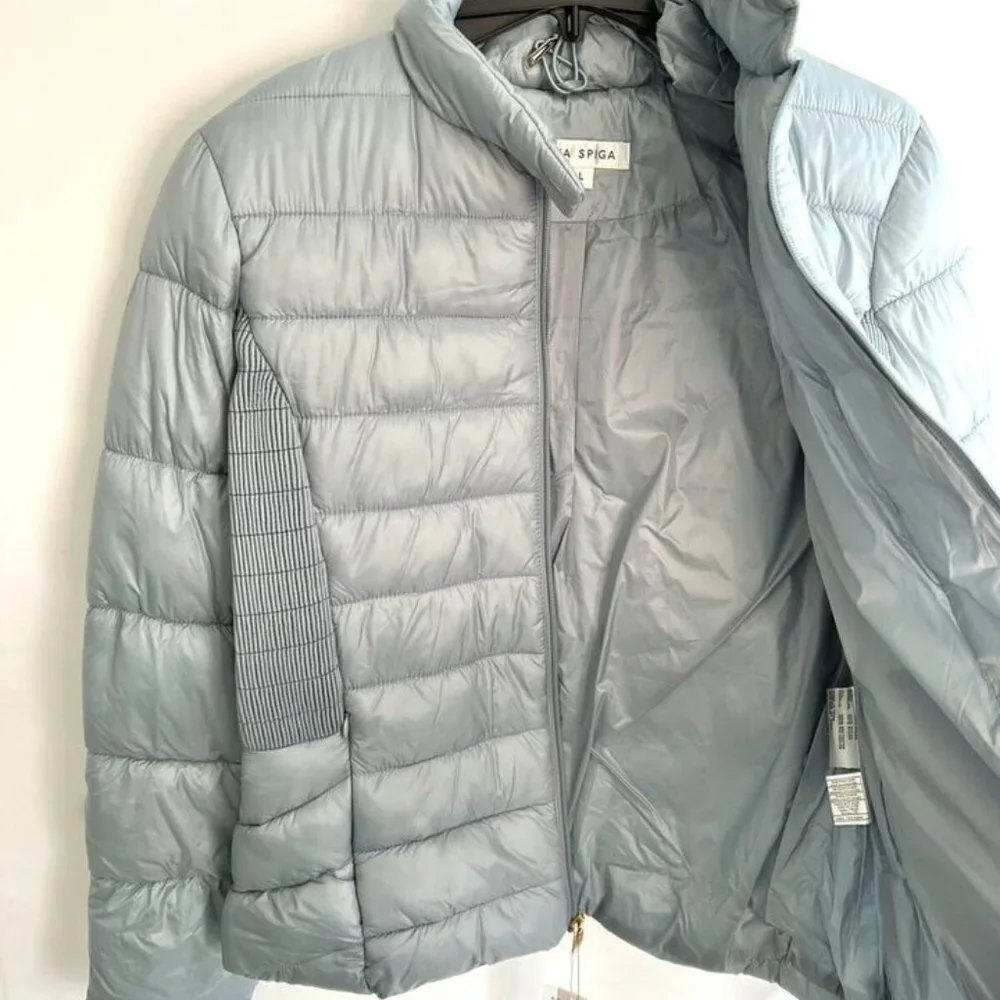 Via Spiga Women’s Blue Quilted Coat Large
